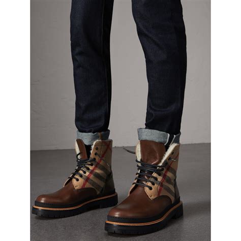 burberry shearling boots men|Burberry clothing website.